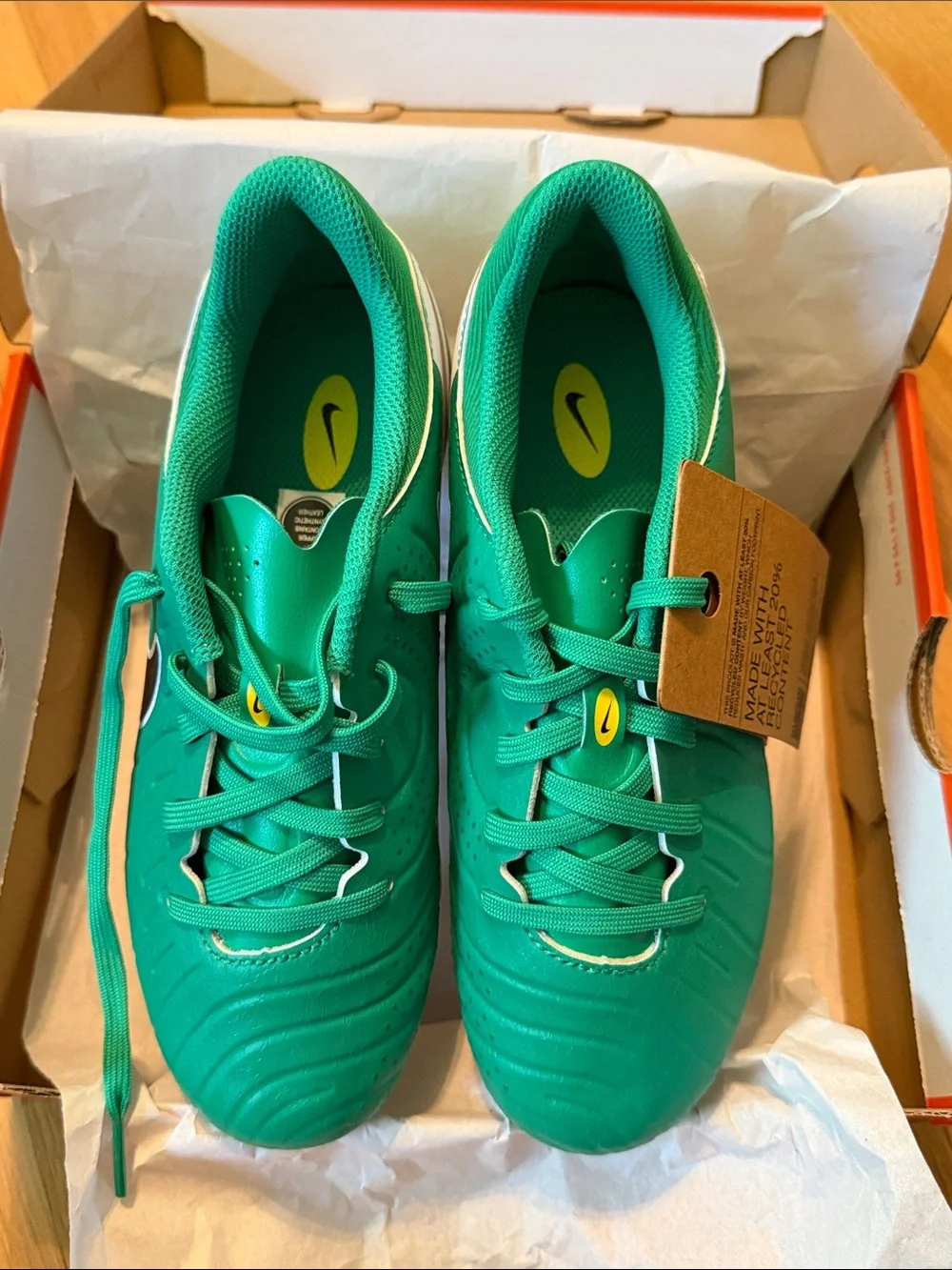NIB NIKE Jr Legend 10 Academy FG/MG LV8 Green Soccer Cleats - Performance 🥅⚽️🏆
